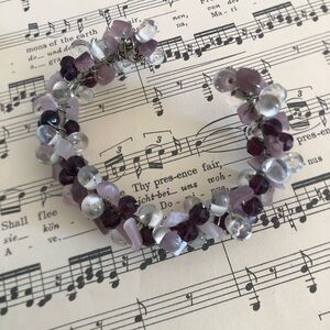 Hand Crafted Glass Beaded Cuff Bracelet